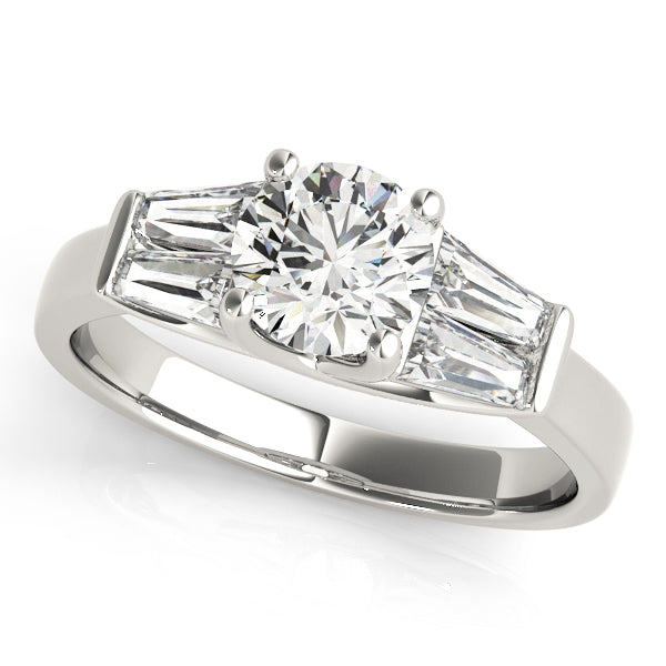 Fancy Shape Baguette Diamond Engagement Ring Semi Mount
