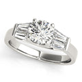 Fancy Shape Baguette Diamond Engagement Ring Semi Mount