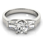 Fancy Shape Baguette Diamond Engagement Ring Semi Mount