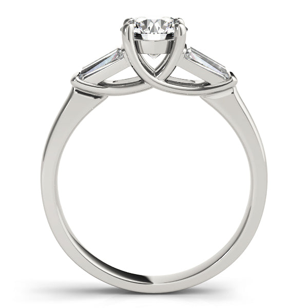 Fancy Shape Baguette Diamond Engagement Ring Semi Mount