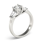 Fancy Shape Baguette Diamond Engagement Ring Semi Mount