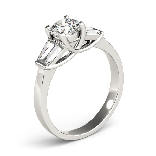 Fancy Shape Baguette Diamond Engagement Ring Semi Mount