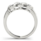 Three Stone Infinity Bezel Engagement Ring