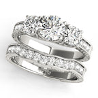 Vintage Style 3-Stone Filigree Engagement Ring