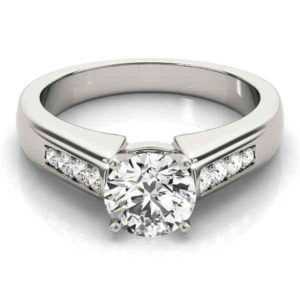 Single Row Channel Set Diamond Engagement Ring