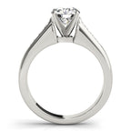 Single Row Channel Set Diamond Engagement Ring