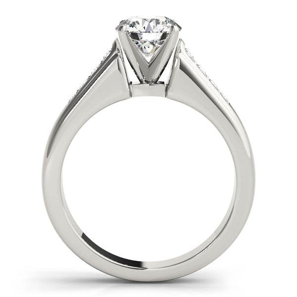 Single Row Channel Set Diamond Engagement Ring