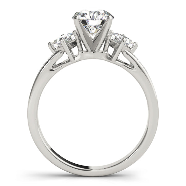 Round Cluster Accent Sparkle Engagement Ring