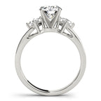 Round Cluster Accent Sparkle Engagement Ring