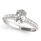 Oval Trellis U-Prong Single Row Engagement Ring 5x3mm