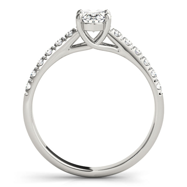 Oval Trellis U-Prong Single Row Engagement Ring 5x3mm