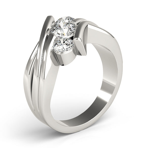Three Stone Round Diamond Engagement Ring