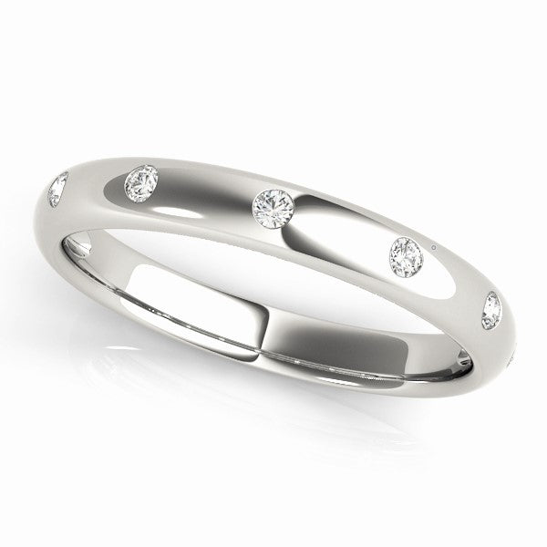 Bezel Set Stackable Diamond Fashion Band