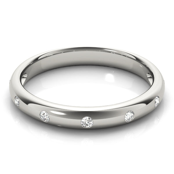 Bezel Set Stackable Diamond Fashion Band