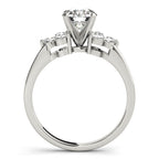Round Cluster Side Brilliant Engagement Ring