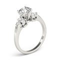 Round Cluster Side Brilliant Engagement Ring