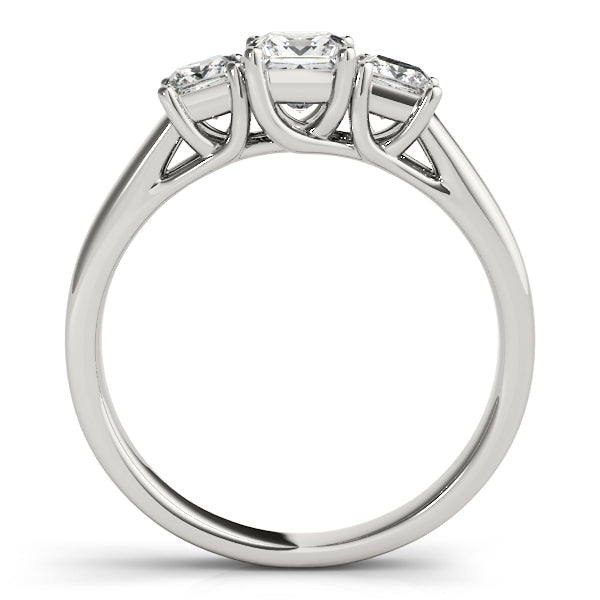 Three Stone Princess Trellis Engagement Ring