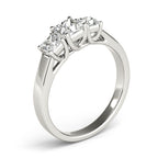 Three Stone Princess Trellis Engagement Ring