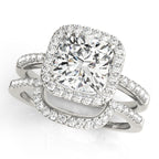 Cushion Halo Engagement Ring