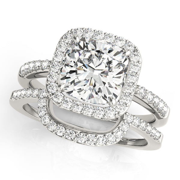 Cushion Halo Engagement Ring