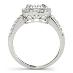Cushion Halo Diamond Engagement Ring – 10x10mm Setting