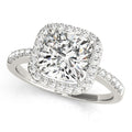 Cushion Halo Engagement Ring