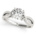 Twisted Shank Solitaire Engagement Ring