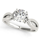 Twisted Shank Solitaire Engagement Ring