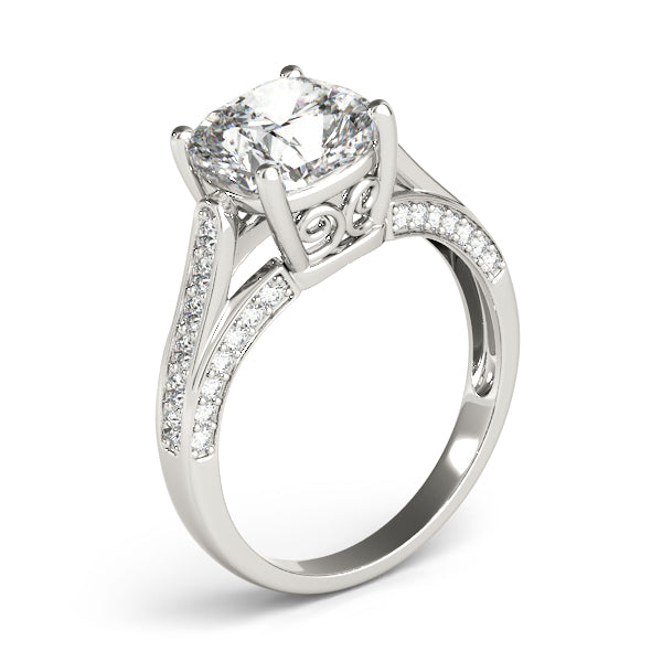 Cushion Cut Halo Engagement Ring