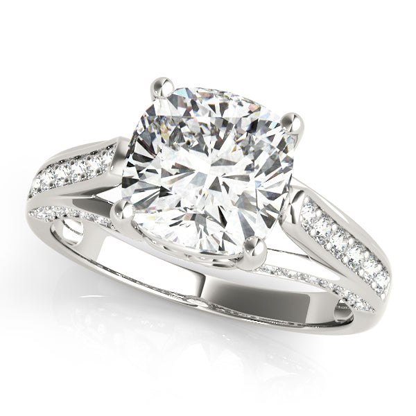 Cushion Cut Halo Engagement Ring
