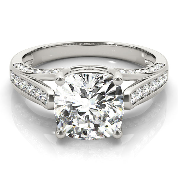 Cushion Cut Halo Engagement Ring