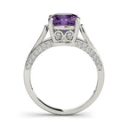 Cushion Cut Halo Engagement Ring