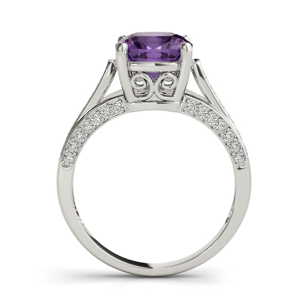 Cushion Cut Halo Engagement Ring