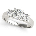 3 Stone Trellis Diamond Engagement Ring