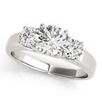 3 Stone Trellis Diamond Engagement Ring