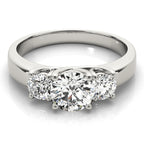 3 Stone Trellis Diamond Engagement Ring