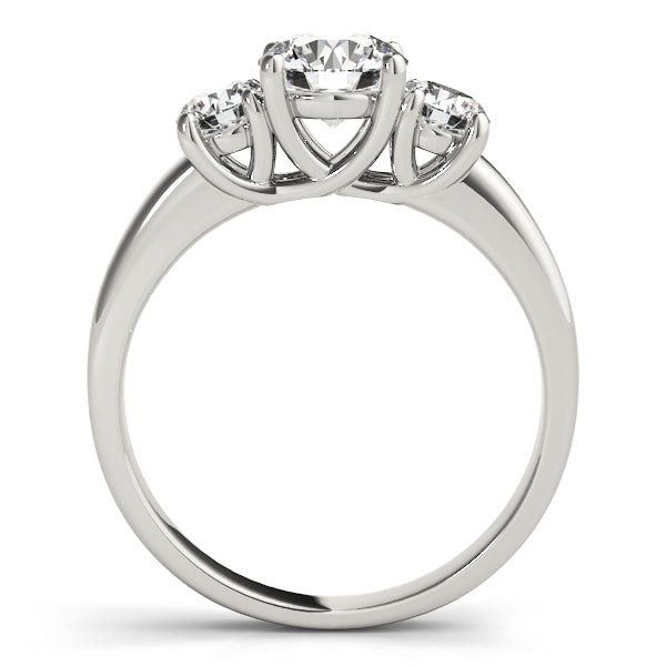 3 Stone Trellis Diamond Engagement Ring