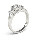 3 Stone Trellis Diamond Engagement Ring