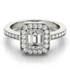 Halo Square Engagement Ring