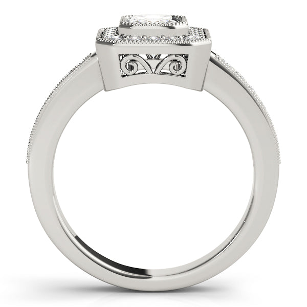 Halo Square Engagement Ring
