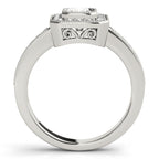 Halo Square Engagement Ring