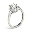 Princess & Cushion Accent Engagement Ring