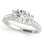 Round Cluster Side Engagement Ring – Semi-Mount 1.0CT