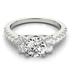 Round Cluster Side Engagement Ring – Semi-Mount 1.0CT