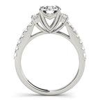 Round Cluster Side Engagement Ring – Semi-Mount 1.0CT