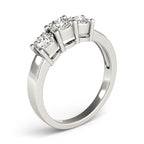 Three Stone Round Prong Engagement Ring