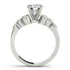 Milgrain Cluster Accent Engagement Ring