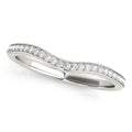 Curved Channel Set Diamond Wedding Band