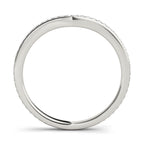 Curved Channel Set Diamond Wedding Band