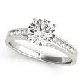 Single Row Channel Set Engagement Ring